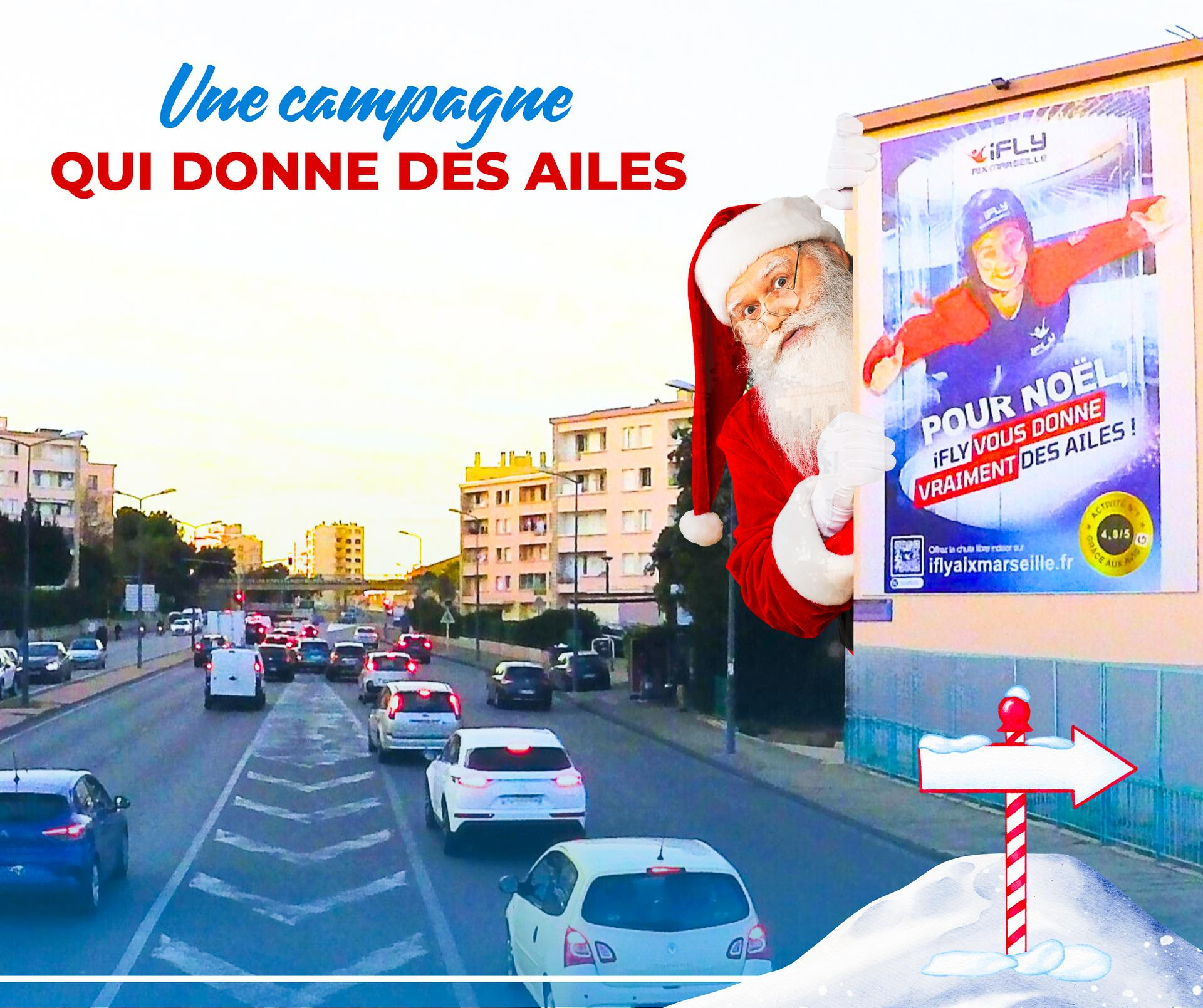 Affichage XXL : iFLY s’impose pour Noël !